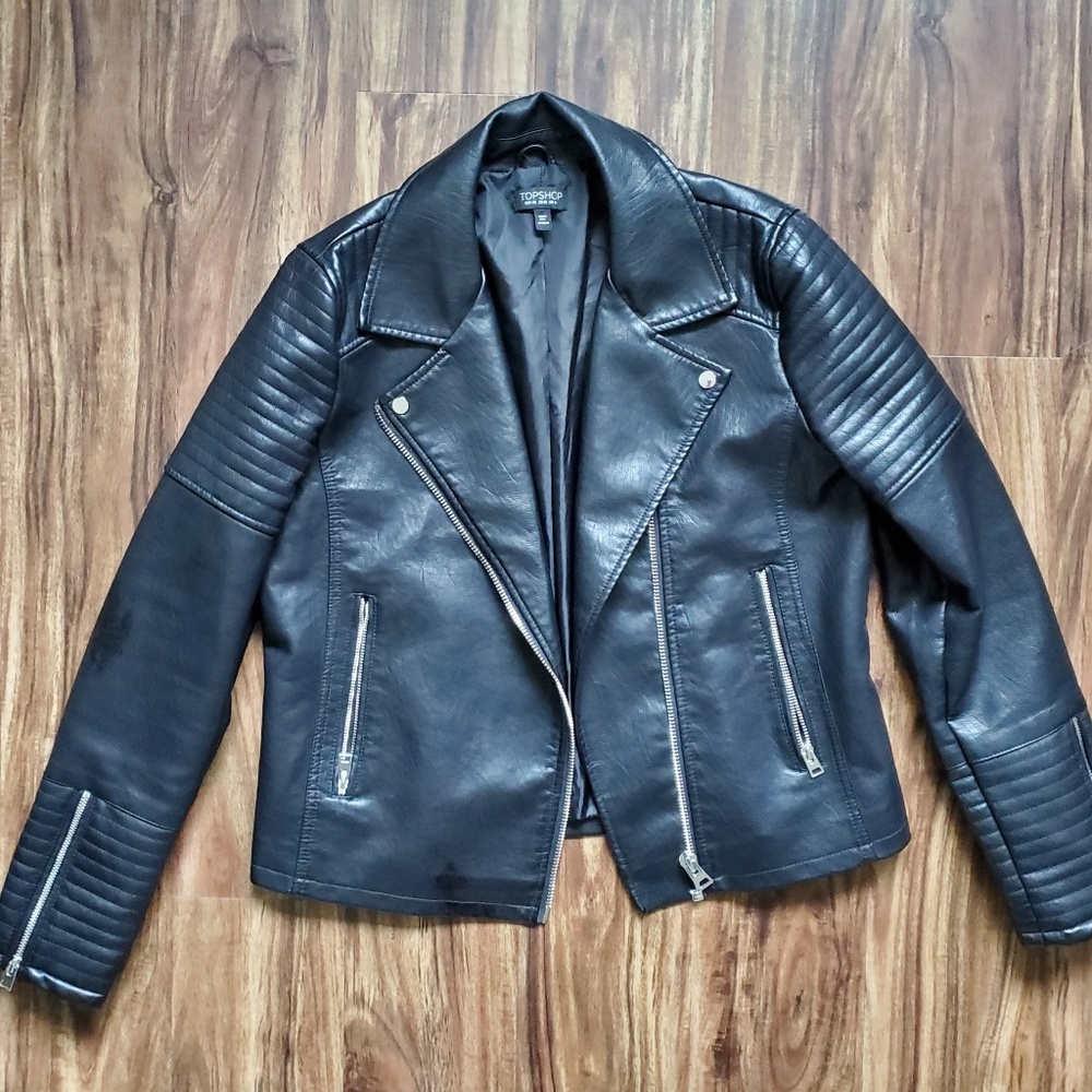 Topshop Faux Leather Jacket